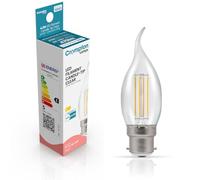 Crompton Lamps LED Filament Candle Light Bulb BC-B22d | 4.2W = 40W Incandescent | Warm White 2700K | Energy Efficient | | Long Life 15,000H | Clear Glass | Non-Dimmable
