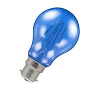 Crompton Lamps Blue LED GLS Light Bulb 4.5W B22 Harlequin | IP65 Outdoor Lights LED Bulbs | Energy-Saving Replacement for 25W Bulbs | 15,000 Hours Life | for Festoon Lights Outdoor
