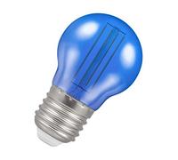 Crompton Lamps Blue LED Golfball Light Bulb 4.5W E27 Harlequin | IP65 Outdoor Lights LED Bulbs | Energy-Saving Replacement for 25W Bulbs | 15,000 Hours Life | for Festoon Lights Outdoor