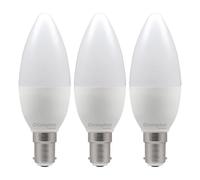 Crompton Lamps Candle LED B15 Bulb | 2.2W = 25W Equivalent | Warm White 2700K | Energy Efficient | Small Bayonet Lightbulb | Long Life 15,000-Hrs | Bulbs for Lamps | 10-Pack
