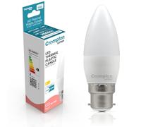 Crompton Lamps Candle LED B22 Bulb | 2.2W = 25W Equivalent | Daylight 6500K | Energy Efficient | Bayonet Lightbulb | Long Life 15,000-Hrs | Bulbs for Lamps