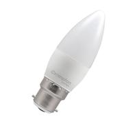 LED Thermal Plastic Candle 6.5W (60W eq.) BC 2700K Frosted Crompton