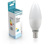 LED Thermal Plastic Candle 6.5W (60W eq.) SES 2700K Frosted Dimmable