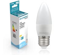 LED Thermal Plastic Candle 6.5W (60W eq.) ES 4000K Frosted Crompton