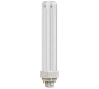Crompton Lamps CFL PLC-E 26W G24q-3 Dimmable Double Turn DE-Type 4000K Cool White Frosted 1716lm 4-Pin Energy Saving Push Fit Compact Fluorescent Opal Bright Light Bulb