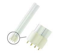 Crompton Lamps CFL PLL 18W 2G11 Dimmable Single Turn L-Type 4000K Cool White Frosted 1206lm 4-Pin Energy Saving Push Fit Compact Fluorescent Dulux-L Biax-L Lynx-L Opal Bright Light Bulb