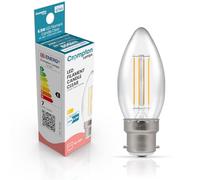 Crompton Lamps LED Candle Bulb BC‑B22d CROM12769 – 6.5W (60W eq) 2700K Warm White – Clear