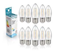 Crompton Lamps LED Filament Candle Bulb ES-E27 2.2W(25W) 4000K Non-Dimmable 15,000H 3-Pack