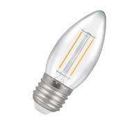 Crompton Lamps LED Filament Candle Light Bulb ES-E27 | 2.2W = 25W Incandescent | Cool White 4000K | Energy Efficient | | Long Life 15,000H | Clear Glass | Non-Dimmable | 3-Pack