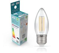 Crompton Lamps LED Filament Candle 2.5W (25W eqv.) E27 Clear 2700K Dimmable