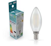Crompton Lamps Filament Candle LED Light Bulb SES-E14 | 2.2W = 25W Equivalent | Warm White 2700K | Energy Efficient | Small Screw Lightbulb | Long Life 15000-Hrs | Pearl Glass