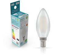 Crompton Lamps Filament Candle LED Light Bulb SES-E14 | 2.5W = 25W Equivalent | Cool White 4000K | Energy Efficient | Small Screw Lightbulb | Long Life 15000-Hrs | Pearl Glass | Dimmable