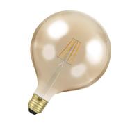 Crompton Lamps Filament Globe LED Light Bulb ES-E27 | 7W = 60W Equivalent | Extra Warm White 2200K | Energy Efficient | Edison Screw Lightbulb | Long Life 10,000-Hrs | Antique Bronze Glass | Dimmable