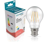Crompton Lamps Filament GLS LED Light Bulb BC-B22d | 10.5W = 100W Incandescent | Warm White 2700K | Energy Efficient | Bayonet Lightbulb | Long Life 15,000-Hrs | Clear Glass | 10-Pack