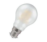 Crompton Lamps Filament GLS LED Light Bulb BC-B22d | 7.5W = 60W Incandescent | Cool White 4000K | Energy Efficient | Bayonet Lightbulb | Long Life 15000-Hrs | Pearl Glass | Dimmable