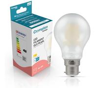 Crompton Lamps Filament GLS LED Light Bulb BC-B22d | 9W = 75W Incandescent | Warm White 2700K | Energy Efficient | Bayonet Lightbulb | Long Life 15,000-Hrs | Pearl Glass | Dimmable