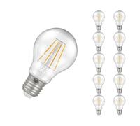 Crompton Lamps Filament GLS LED Light Bulb ES-E27 | 11W = 100W Equivalent | Cool White 4000K | Energy Efficient | Edison Screw Lightbulb | Long Life 15,000-Hrs | Clear Glass | Dimmable | 10-Pack