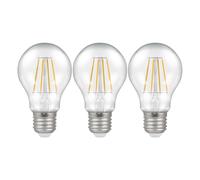 Crompton Lamps Filament GLS LED Light Bulb ES-E27 | 4.2W = 40W Incandescent | Cool White 4000K | Energy Efficient | Edison Screw Lightbulb | Long Life 15,000-Hrs | Clear Glass | Dimmable | 3-Pack