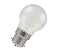 Crompton Lamps Filament Golfball LED Light Bulb BC-B22d | 2.2W = 25W Incandescent | Warm White 2700K | Energy Efficient | Bayonet Lightbulb | Long Life 15,000-Hrs | Pearl Glass