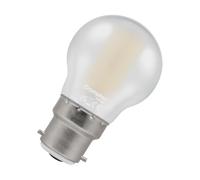 Crompton Lamps Filament Golfball LED Light Bulb BC-B22d | 4.2W = 40W Incandescent | Warm White 2700K | Energy Efficient | Bayonet Lightbulb | Long Life 10,000-Hrs | Pearl Glass | Dimmable