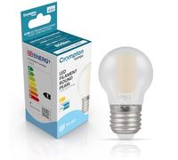 Crompton Lamps Filament Golfball LED Light Bulb ES-E27 | 6.5W = 60W Incandescent | Warm White 2700K | Energy Efficient | Edison Screw Lightbulb | Long Life 15,000-Hrs | Pearl Glass | 3-Pack