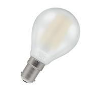 Crompton Lamps Filament Golfball LED Light Bulb SBC-B15d | 5.9W = 60W Incandescent | Warm White 2700K | Energy Efficient | Small Bayonet Lightbulb | Pearl Glass | Dimmable | 3-Pack