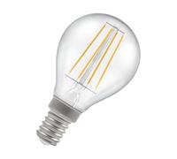 Crompton Lamps Filament Golfball LED Light Bulb SES-E14 | 5.9W = 60W Equivalent | Cool White 4000K | Energy Efficient | Small Screw Lightbulb | Long Life 15,000-Hrs | Clear Glass | Dimmable