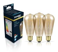 Crompton Lamps LED Squirrel Cage ST64 4.5W ES-E27 Dimmable Filament (40W Equivalent) 2200K Extra Warm White Antique Bronze 420lm ES Screw E27 Vintage Edison Light Bulb