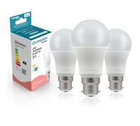 Crompton Lamps GLS LED B22 Bulb | 13W = 100W Equivalent | Cool White 4000K | Energy Efficient | Bayonet Lightbulb | Long Life 15,000-Hrs | Bulbs for Lamps | 3-Pack