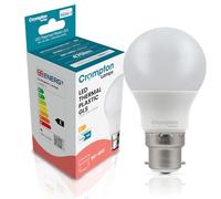 Crompton Lamps GLS LED B22 Bulb | 9.5W = 75W Equivalent | Cool White 4000K | Energy Efficient | Bayonet Lightbulb | Long Life 15,000-Hrs | Bulbs for Lamps | 3-Pack