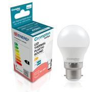 Crompton Lamps Golfball LED B22 Bulb | 4.2W = 40W Equivalent | Cool White 4000K | Energy Efficient | Bayonet Lightbulb | Long Life 25,000-Hrs | Bulbs for Lamps