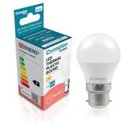 Crompton Lamps Golfball LED B22 Bulb | 6.5W = 60W Equivalent | Warm White 2700K | Energy Efficient | Bayonet Lightbulb | Long Life 15,000-Hrs | Dimmable Bulbs for Lamps