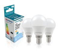 Crompton Lamps Golfball LED E14 Bulb | 4.2W = 40W Equivalent | Cool White 4000K | Energy Efficient | Small Screw Lightbulb | Long Life 25,000-Hrs | Bulbs for Lamps | 3-Pack