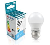 Crompton Lamps Golfball LED E27 Bulb | 6.5W = 60W Equivalent | Daylight 6500K | Energy Efficient | Edison Screw Lightbulb | Long Life 15,000-Hrs | Dimmable Bulbs for Lamps