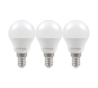 Crompton Lamps Golfball LED Light Bulb SES-E14 | 2.2W = 25W Equivalent | Cool White 4000K | Energy Efficient | Small Screw Lightbulb | Long Life 15,000-Hrs | 3-Pack