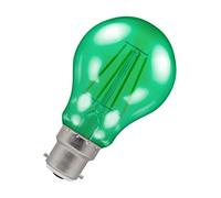Crompton Lamps Green LED GLS Light Bulb 4.5W B22 Harlequin | IP65 Outdoor Lights LED Bulbs | Energy-Saving Replacement for 25W Bulbs | 15,000 Hours Life | for Festoon Lights Outdoor