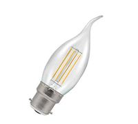 Crompton LED Bent Tip Candle Filament Dimmable Clear 5W 2700K BC-B22d