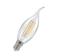 Crompton Lamps LED Bent Tip Candle 5W B15 Dimmable Filament Warm White Clear (40W Eqv)