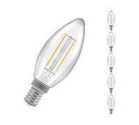 Crompton Lamps Led Candle 2.2W E14 Filament (5 Pack) Warm White Clear (25W Eqv)
