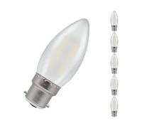 LED Filament Candle 2.2W (25W eqv.) B22d 2700K Opal Dimmable Crompton