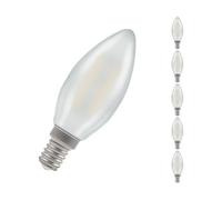 Crompton Lamps Led Candle 2.5W E14 Dimmable Filament (5 Pack) Pearl Cool White (25W Eqv)