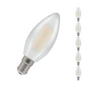 LED Filament Candle 4.2W (40W eqv.) B15d 2700K Opal Crompton