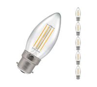 Crompton Lamps Led Candle 4.2W B22 Filament (5 Pack) Warm White Clear (40W Eqv)