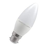 Crompton Lamps LED Candle 5.5W B22 Warm White Opal (40W Eqv)