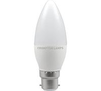 Crompton Lamps LED Candle 5.5W BC-B22d (40W Equivalent) 2700K Warm White Opal 470lm BC Bayonet B22 Frosted Light Bulb