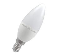 Crompton Lamps LED Candle 5.5W SES-E14 (40W Equivalent) 2700K Warm White Opal 470lm SES Small Screw E14 Frosted Light Bulb