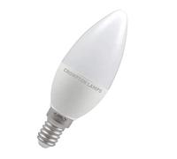 Crompton Lamps LED Candle 5.5W SES-E14 (40W Equivalent) 4000K Cool White Opal 470lm SES Small Screw E14 Frosted Light Bulb