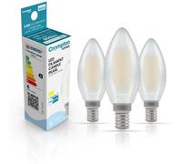 Crompton Lamps Led Candle 5.9W E14 Dimmable Filament (3 Pack) Pearl Warm White (3 Pack)