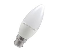 Crompton Lamps LED Candle 5W BC-B22d Dimmable (40W Equivalent) 6500K Daylight Opal 470lm BC Bayonet B22 Frosted Light Bulb