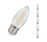 Crompton Lamps Led Candle 5W E27 Dimmable Filament (5 Pack) Pearl Cool White (40W Eqv)
